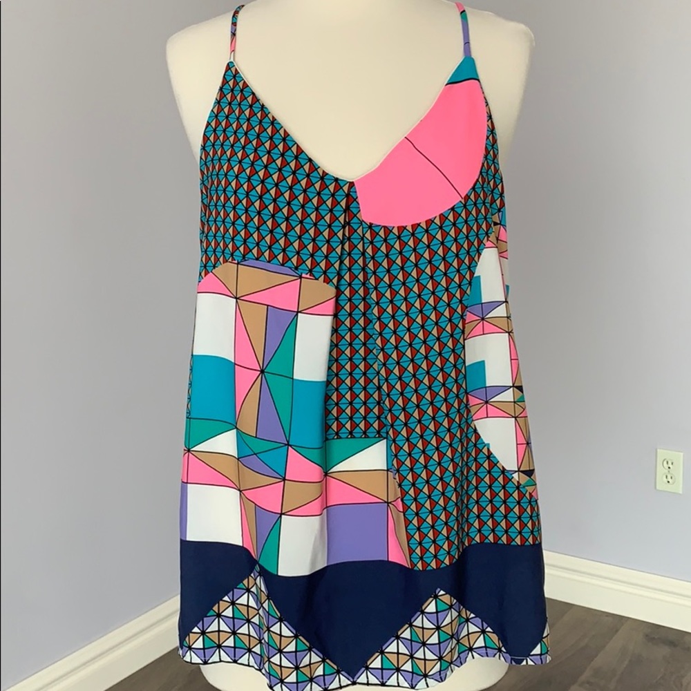 Ovi Geo Print Summer Halter Top (M)